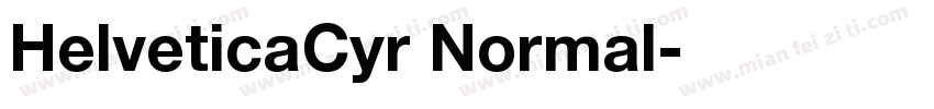 HelveticaCyr Normal字体转换